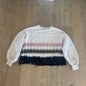 Z Supply Tempest Striped Tie Dyed Sweatshirt XS